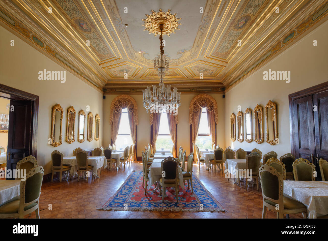 Upper floor of the Malta Pavilion or Malta Kiosk, Malta Köşkü, Yıldız Parkı, Besiktas, Istanbul, Istanbul Province, Turkey Stock Photo