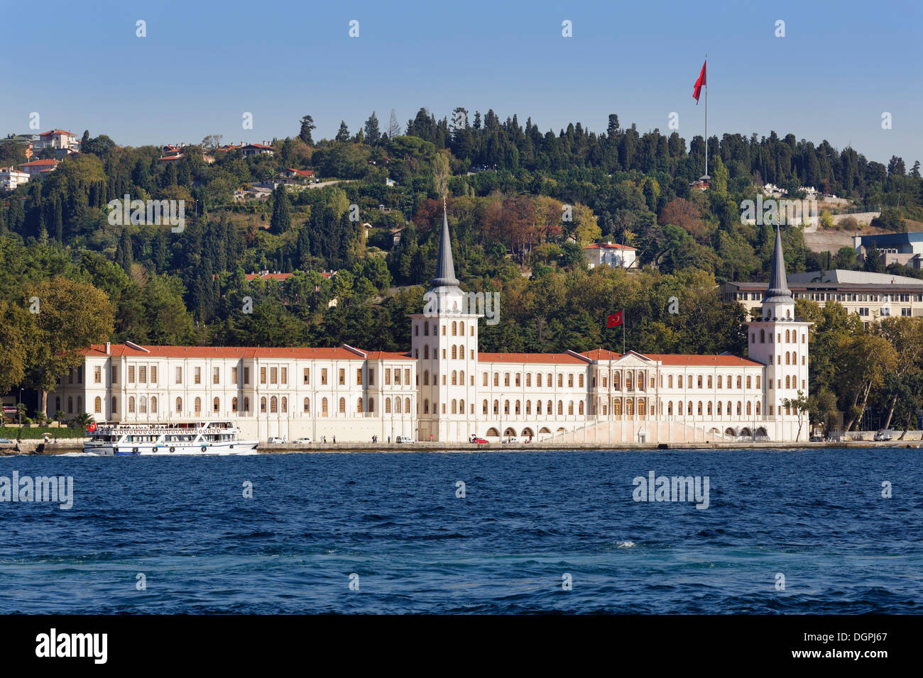 Kuleli Military High School on the Bosporus or Bosphorus, Bosporus, Vaniköy, Cengelköy, Istanbul, Asian side Stock Photo
