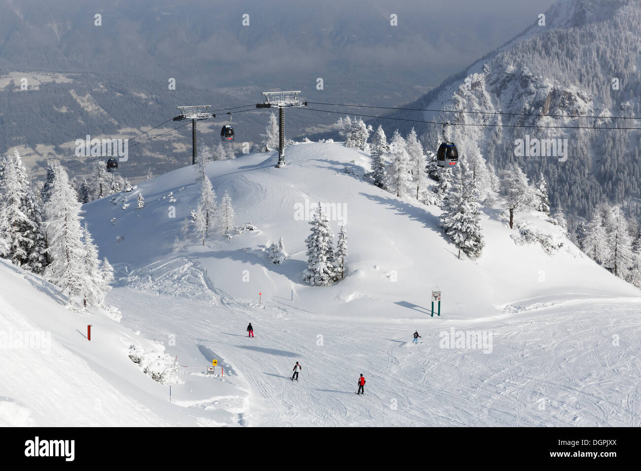 Millennium Express cable car, skiing region, Nassfeld, Hermagor, Carinthia, Austria Stock Photo