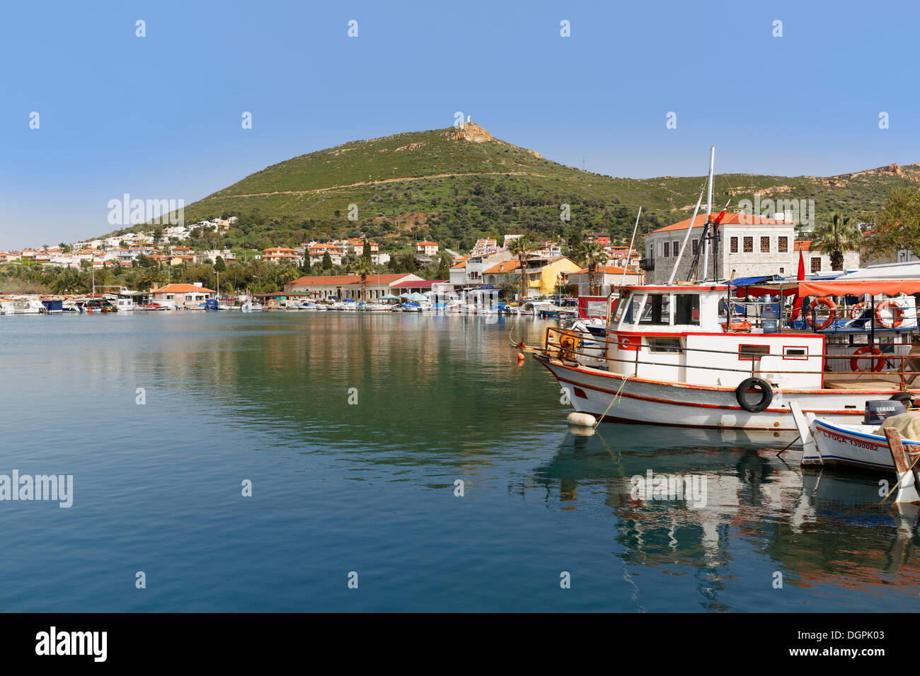Fishing harbour, Yenifoca, İzmir Province, Aegean Region, Turkey Stock ...