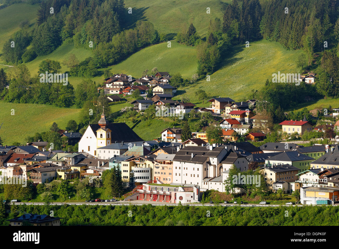 Townscape of Werfen, Salzachtal, Werfen, Pongau, Salzburg state, Austria Stock Photo