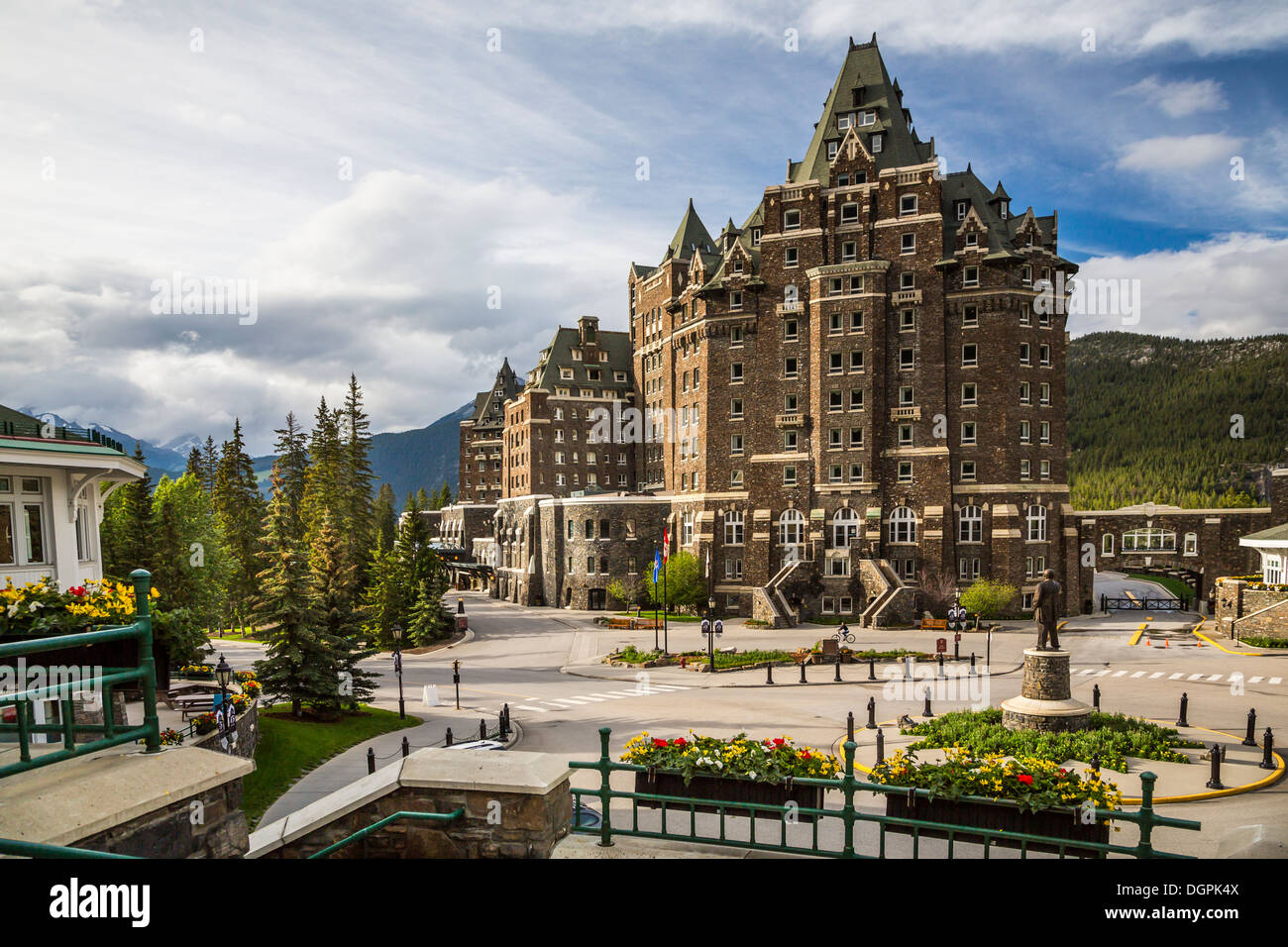 The Fairmont Banff Springs Hotel in the town of Banff, Banff National ...