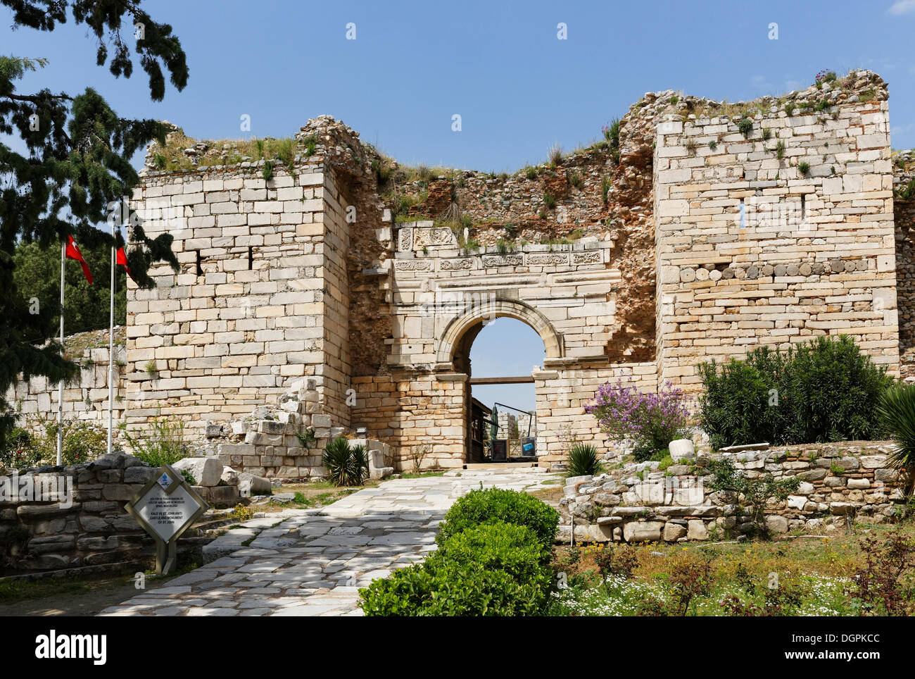 Gate of Persecution of the Basilica of St. John of Ephesus, Ephesus, Selçuk, İzmir Province, Aegean Region, Turkey Stock Photo