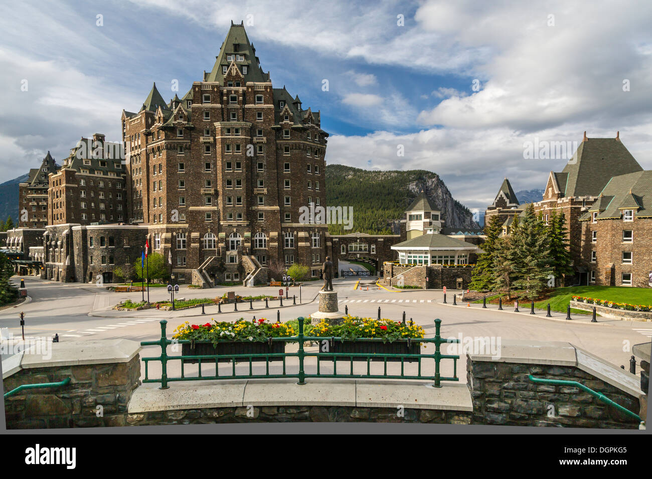 The Fairmont Banff Springs Hotel in the town of Banff, Banff National ...
