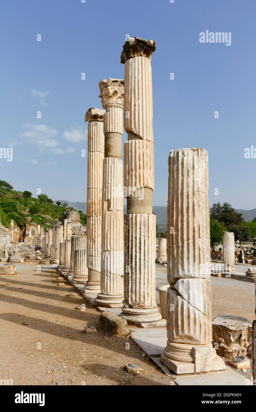 Upper Agora, Ephesus, Selçuk, İzmir Province, Aegean Region, Turkey Stock Photo