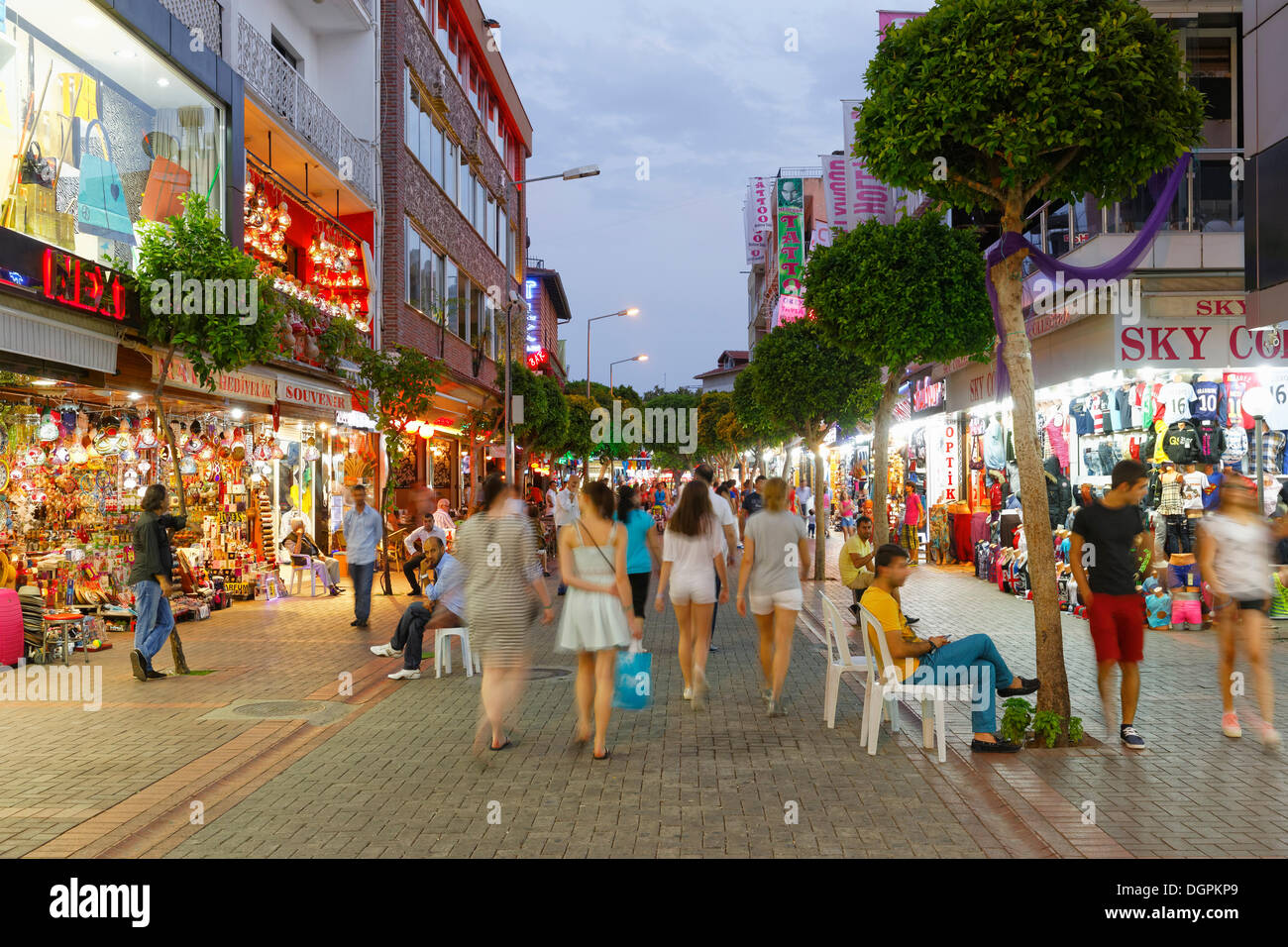 Bazaar district, Alanya, Turkish Riviera, Province of Antalya, Mediterranean Region, Turkey Stock Photo