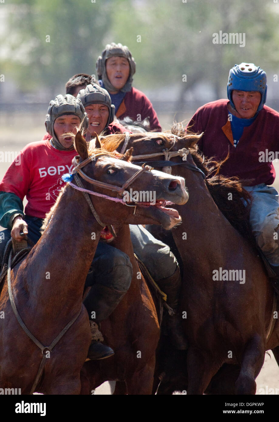 Men Competing In A Horse Game For National Day, Bishkek, Kyrgyzstan