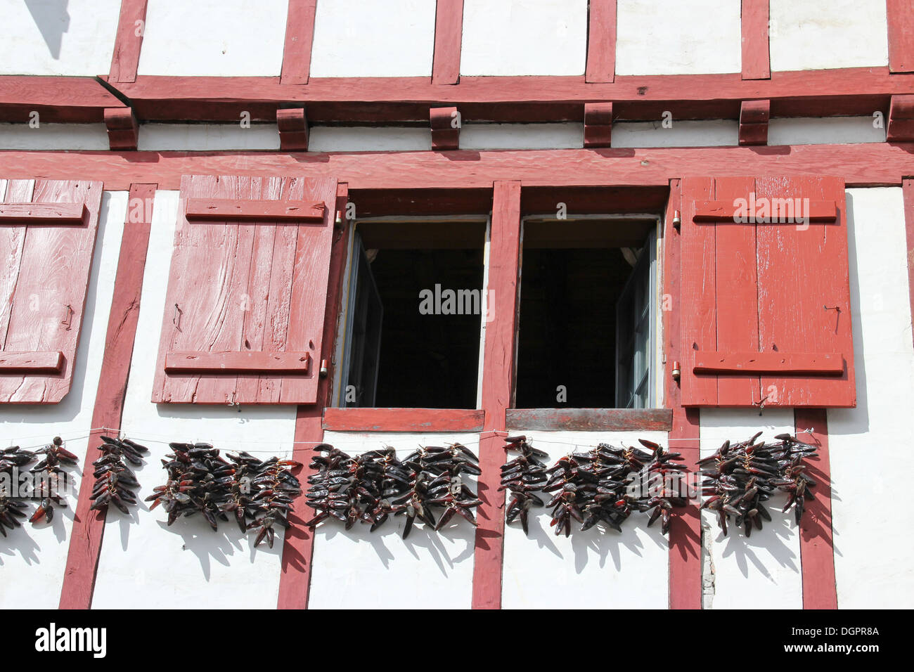 Basque village of Ainhoa Stock Photo