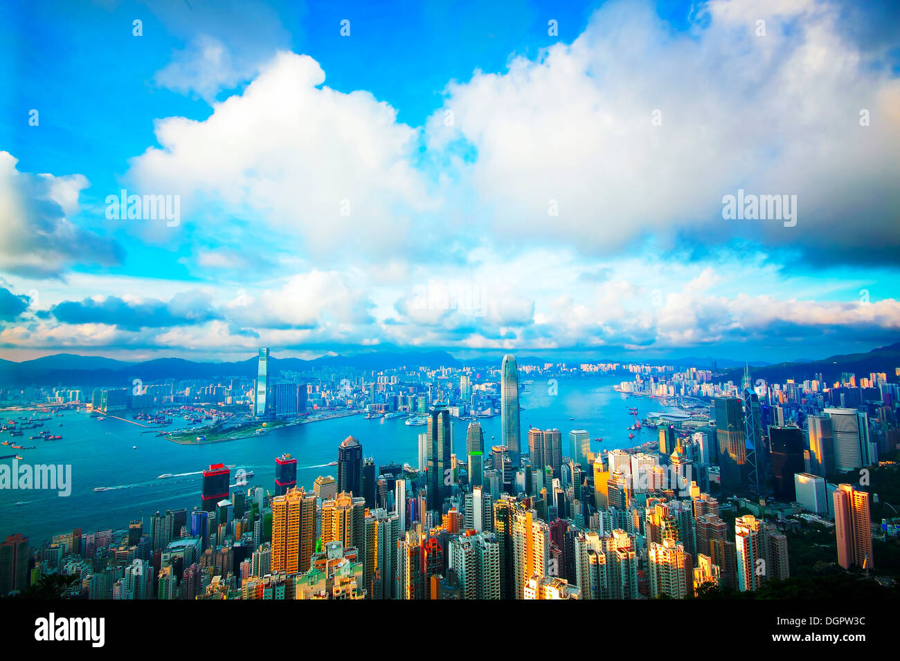 Hong Kong skyline from Victoria Peak Stock Photo - Alamy