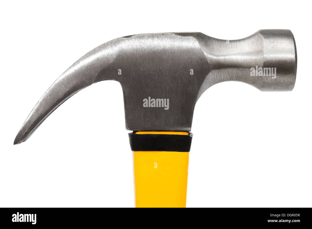 hammer with the yellow handle Stock Photo