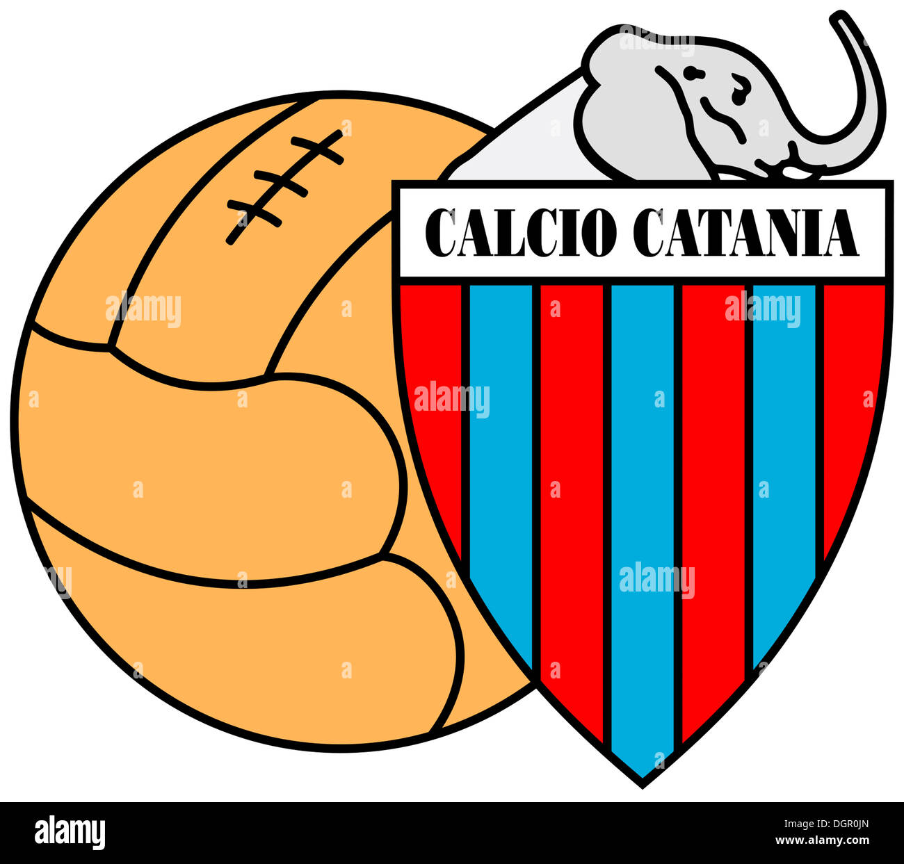 Logo of Italian football team Calcio Catania from the Sicilian city of  Catania Stock Photo - Alamy