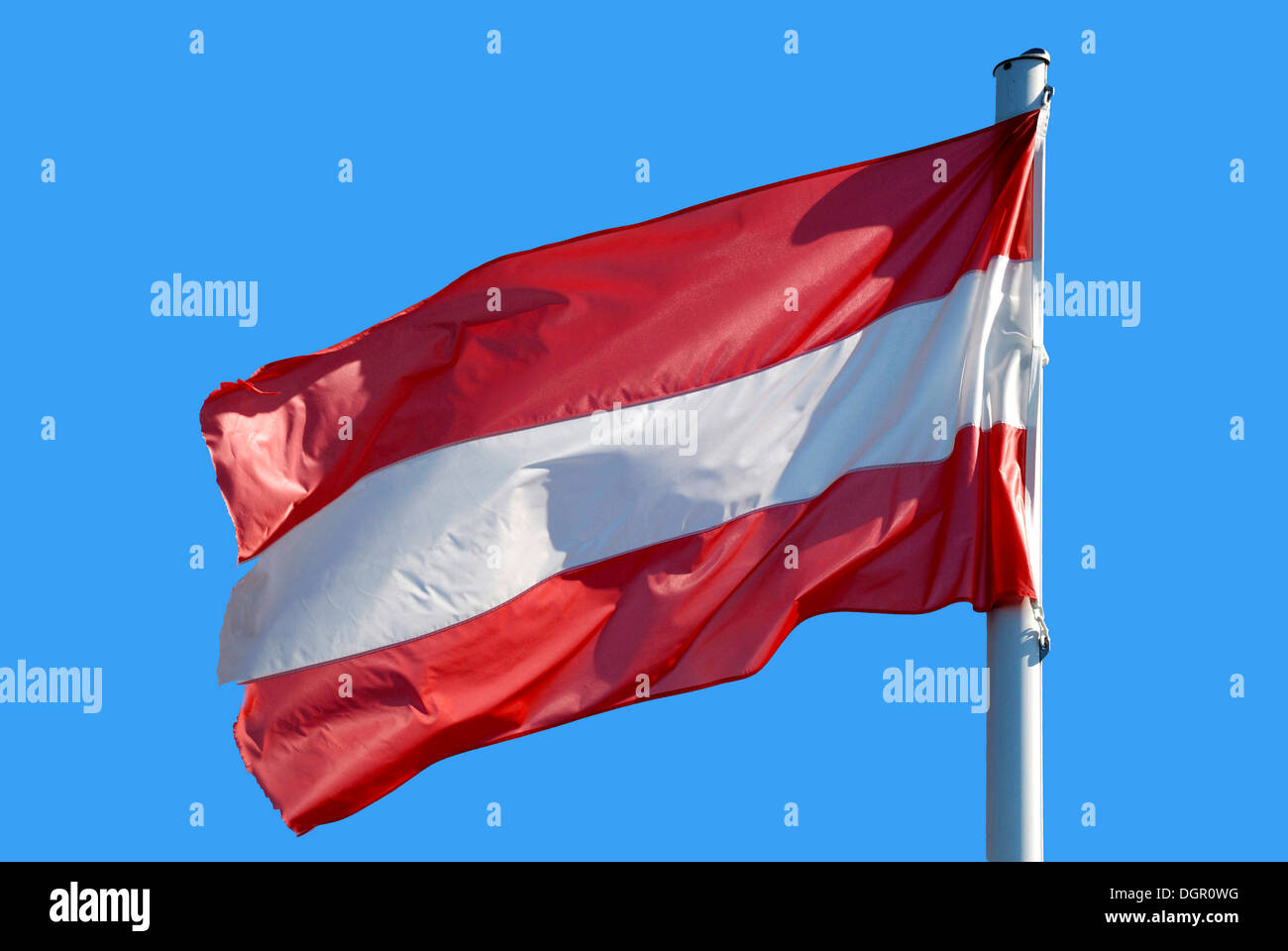 National flag of the Republic of Austria. Stock Photo