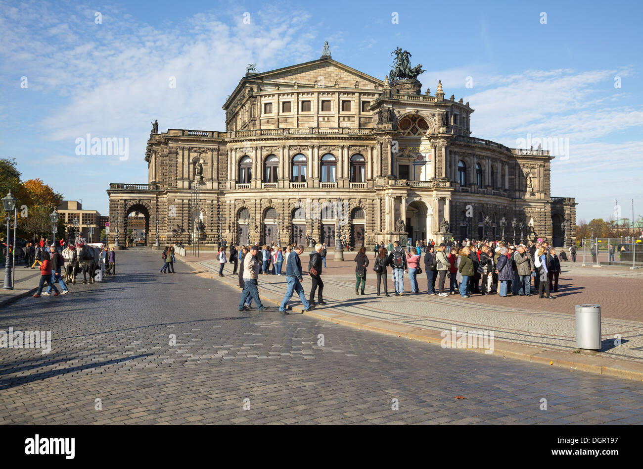Semperoper, Dresden, Saxony, Germany Stock Photo
