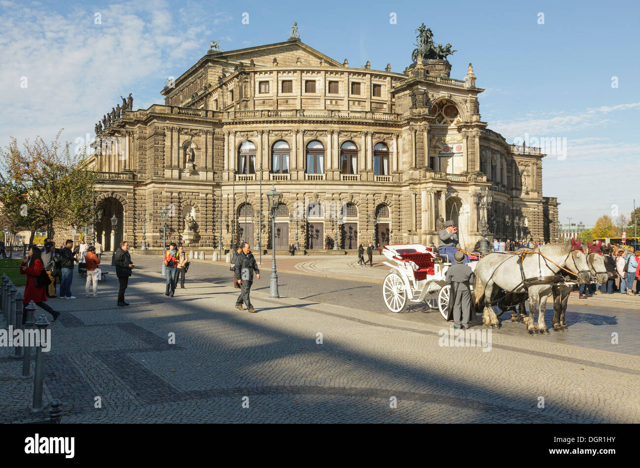 Semperoper, Dresden, Saxony, Germany Stock Photo
