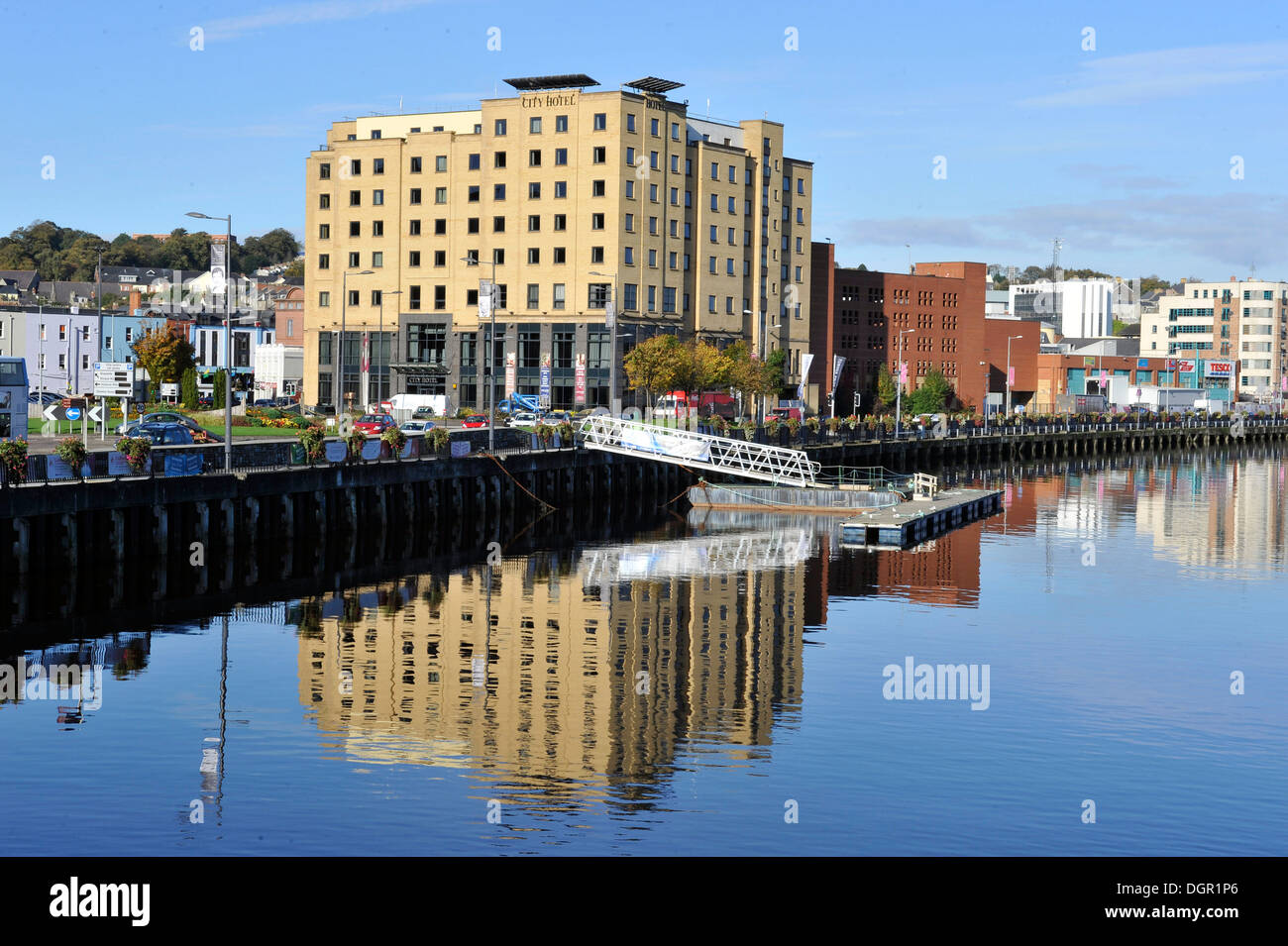 The City Hotel, Queen's Quay, Derry, Londonderry, Northern Ireland, UK Stock Photo
