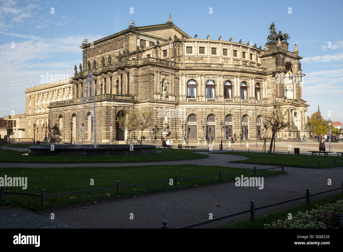 Semperoper, Dresden, Saxony, Germany Stock Photo