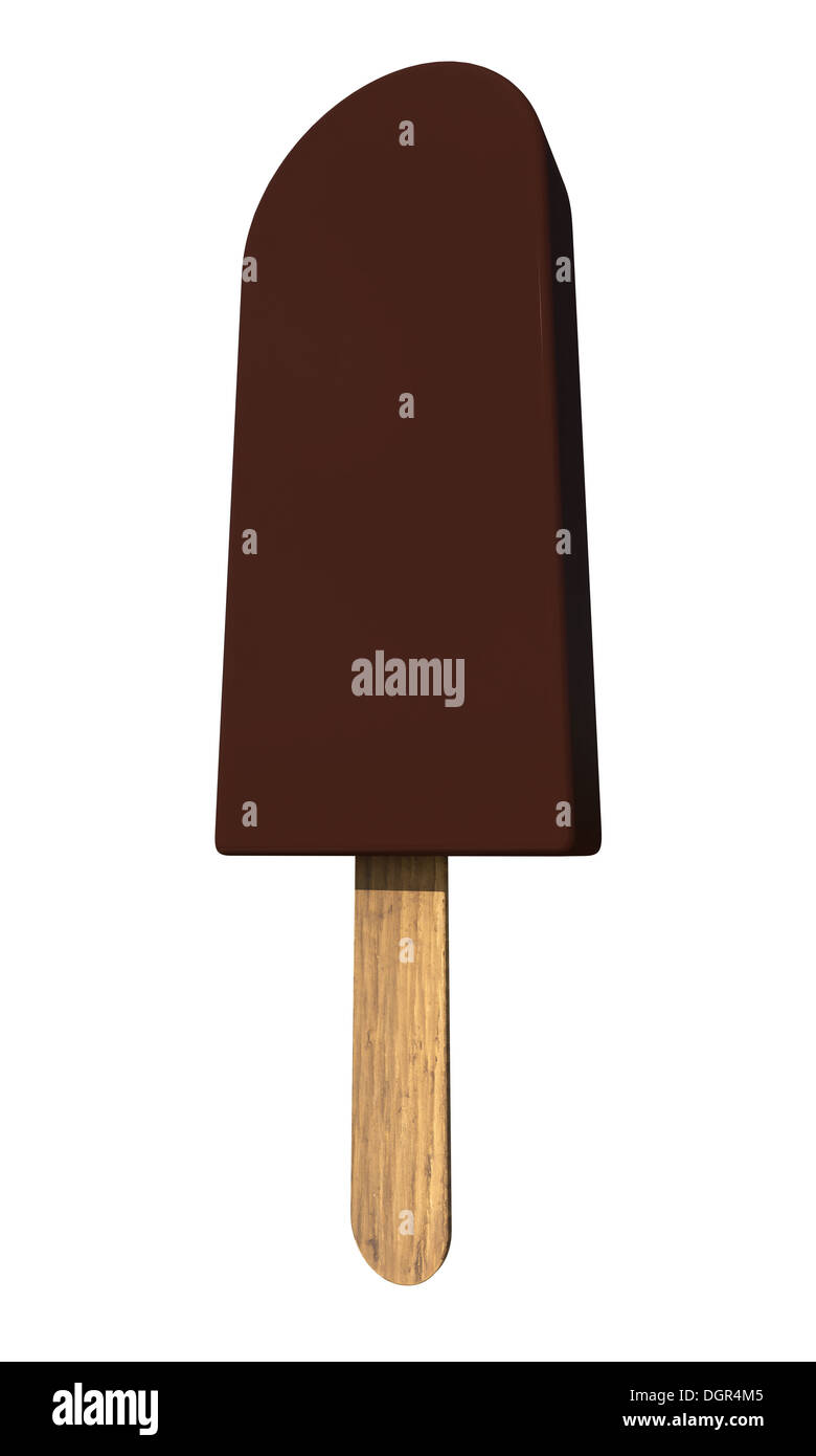 chocolate ice cream isolated on white background Stock Photo - Alamy