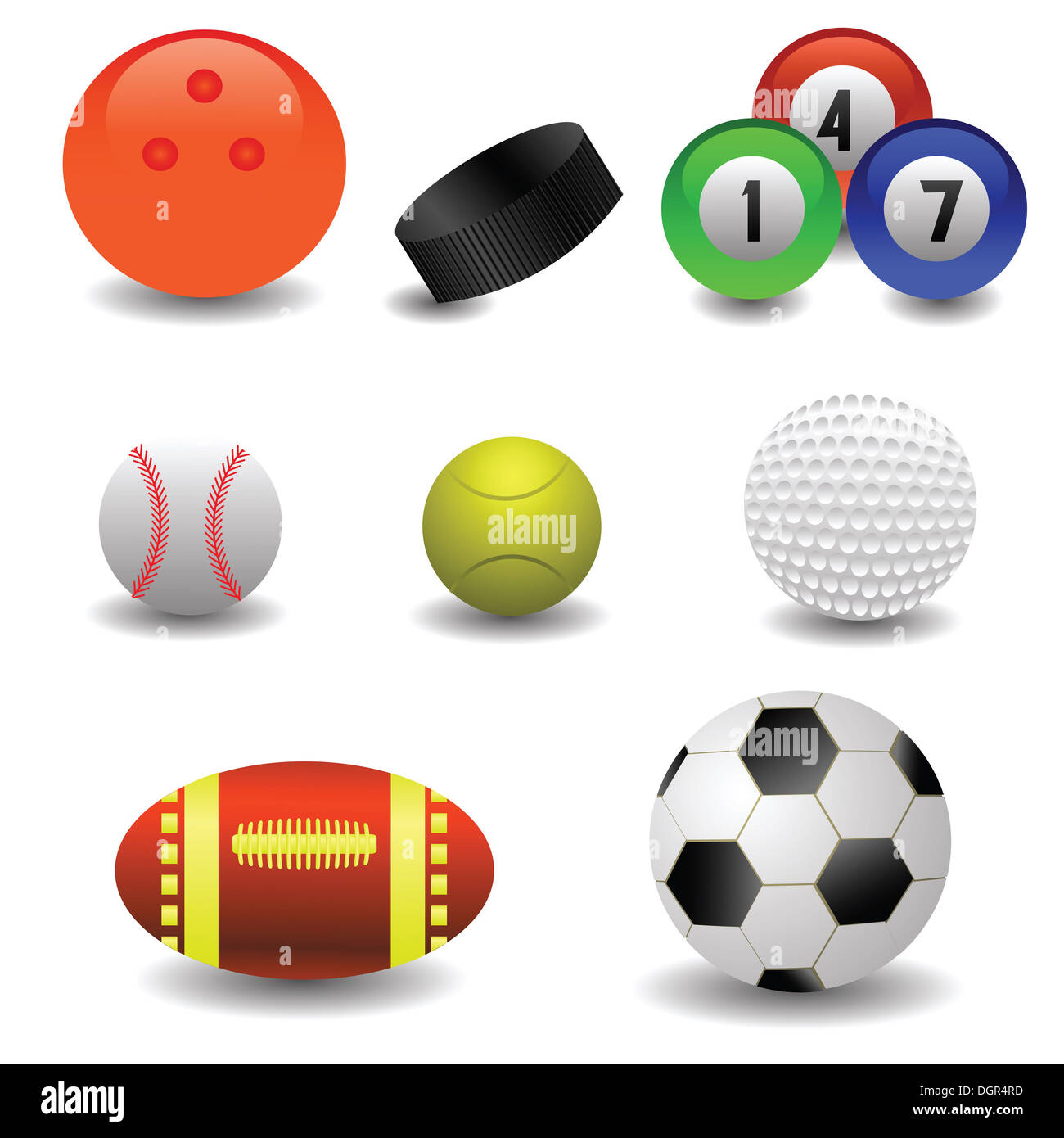 set of balls Stock Photo