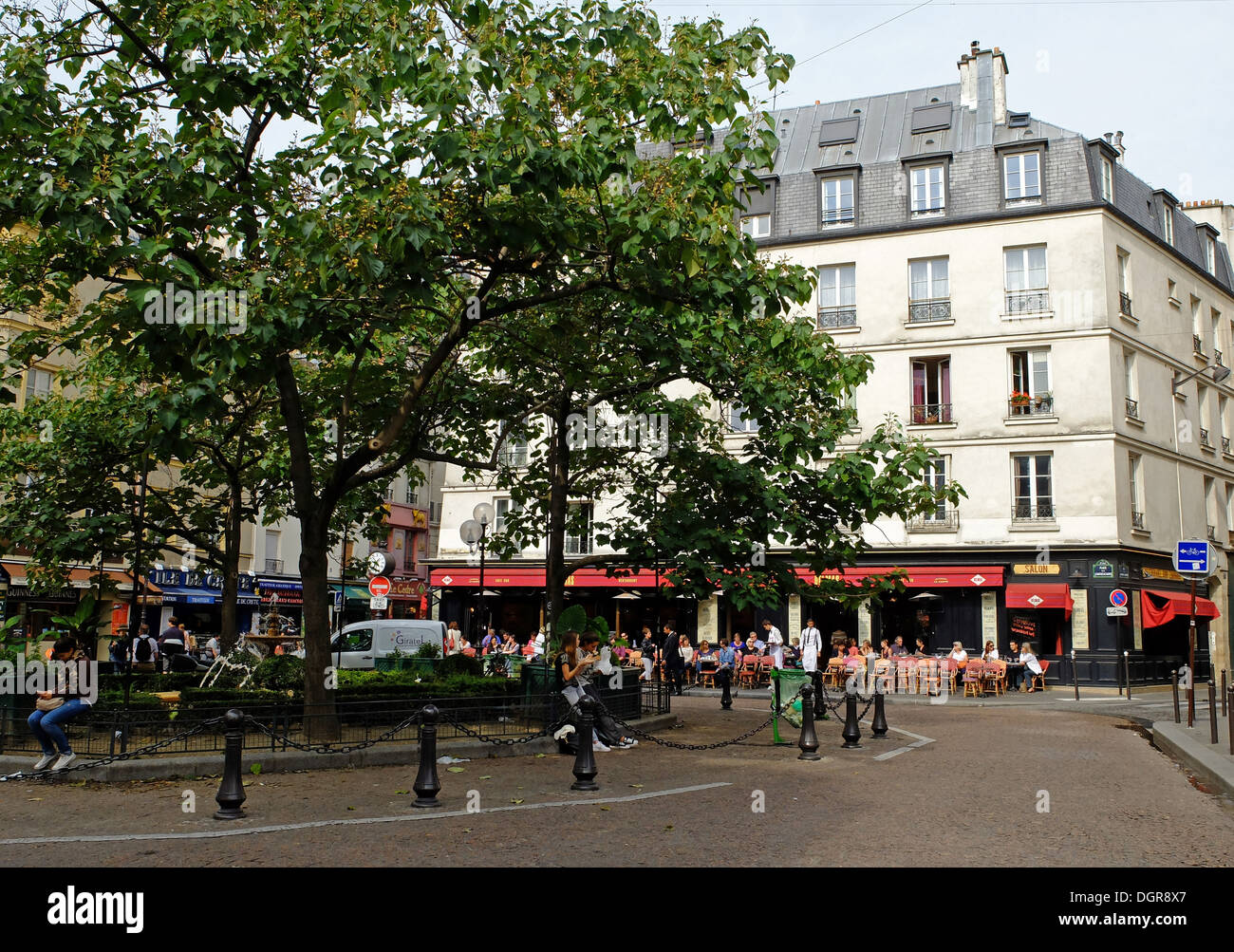 Place de la Contrescarpe,Paris,France Stock Photo