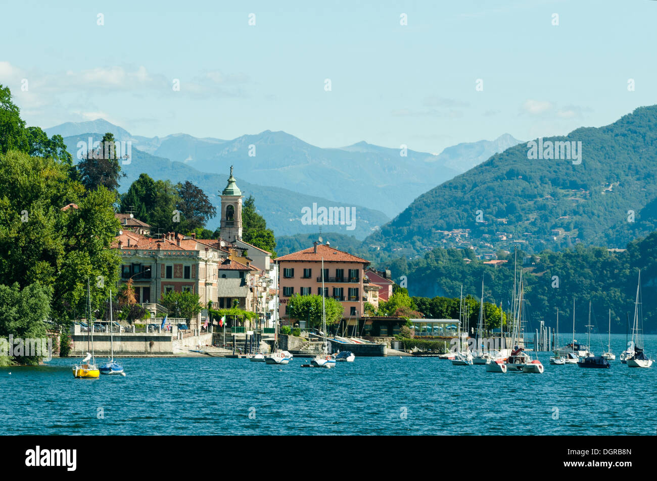 Lesa, Lake Maggiore, Lombardia, Italy Stock Photo