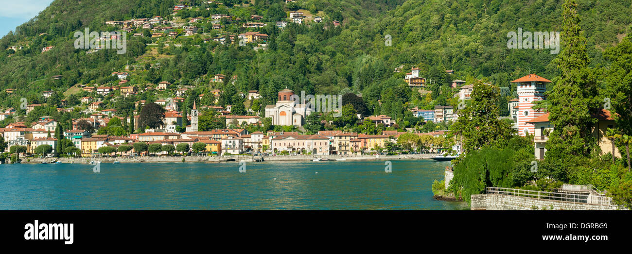Laveno-Mombello, Panorama, Lake Maggiore, Lombardia, Italy Stock Photo