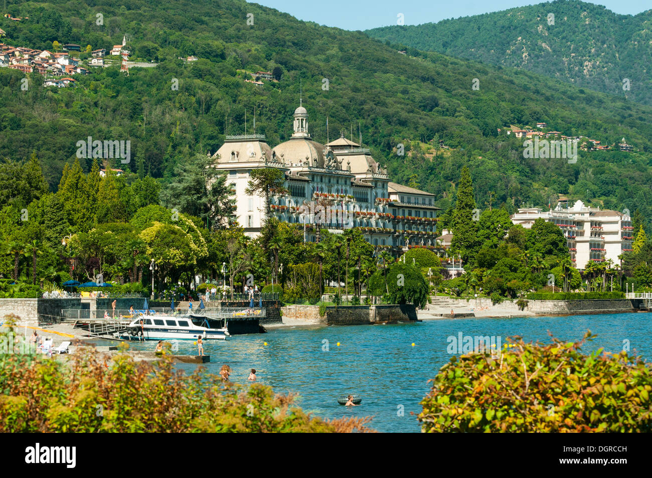 Grand Hotel, Stresa, Lake Maggiore, Lombardia, Italy Stock Photo