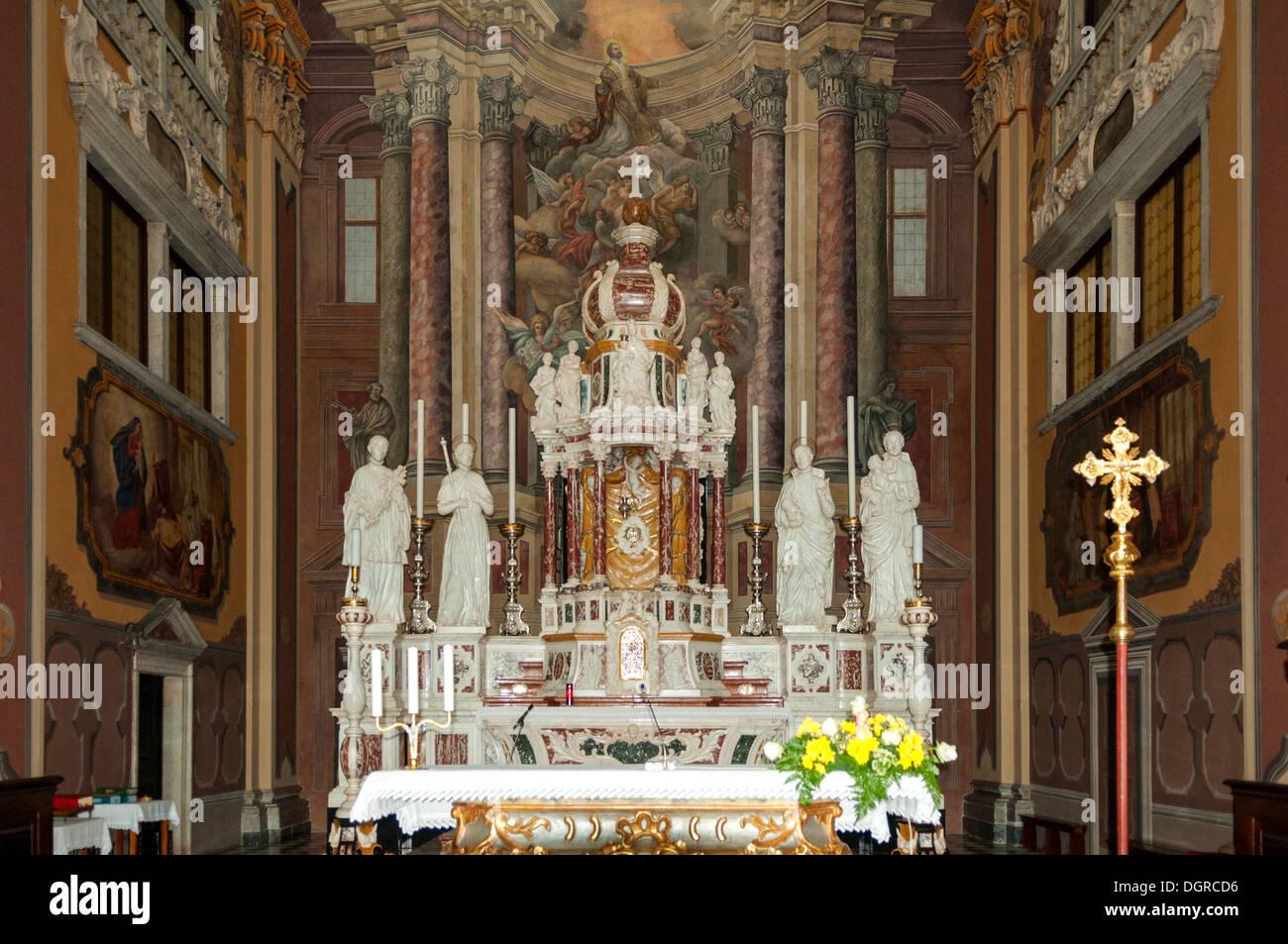 Altar of Church of St Ignatius of Loyola, Gorizia, Friuli-Venezia Giulia, Italy Stock Photo