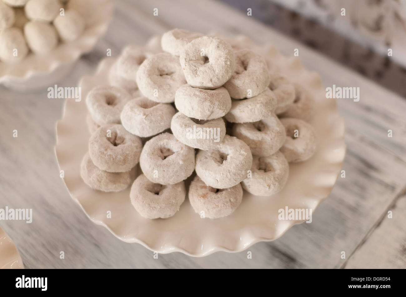 Party table with various sweets. Stock Photo