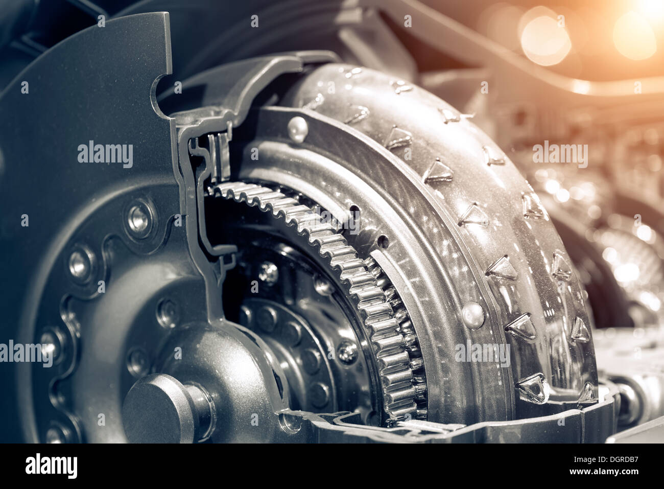 The car's engine closeup Stock Photo Alamy