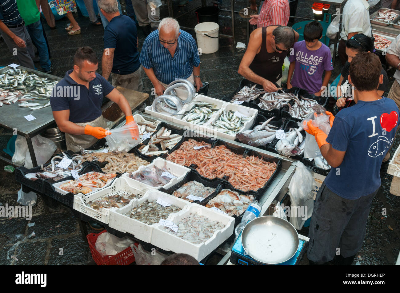 The Fish Market, Catania, Sicily, Italy Stock Photo