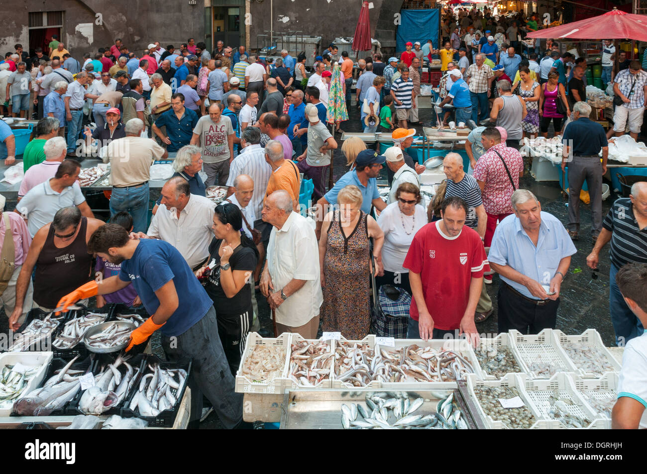 The Fish Market, Catania, Sicily, Italy Stock Photo