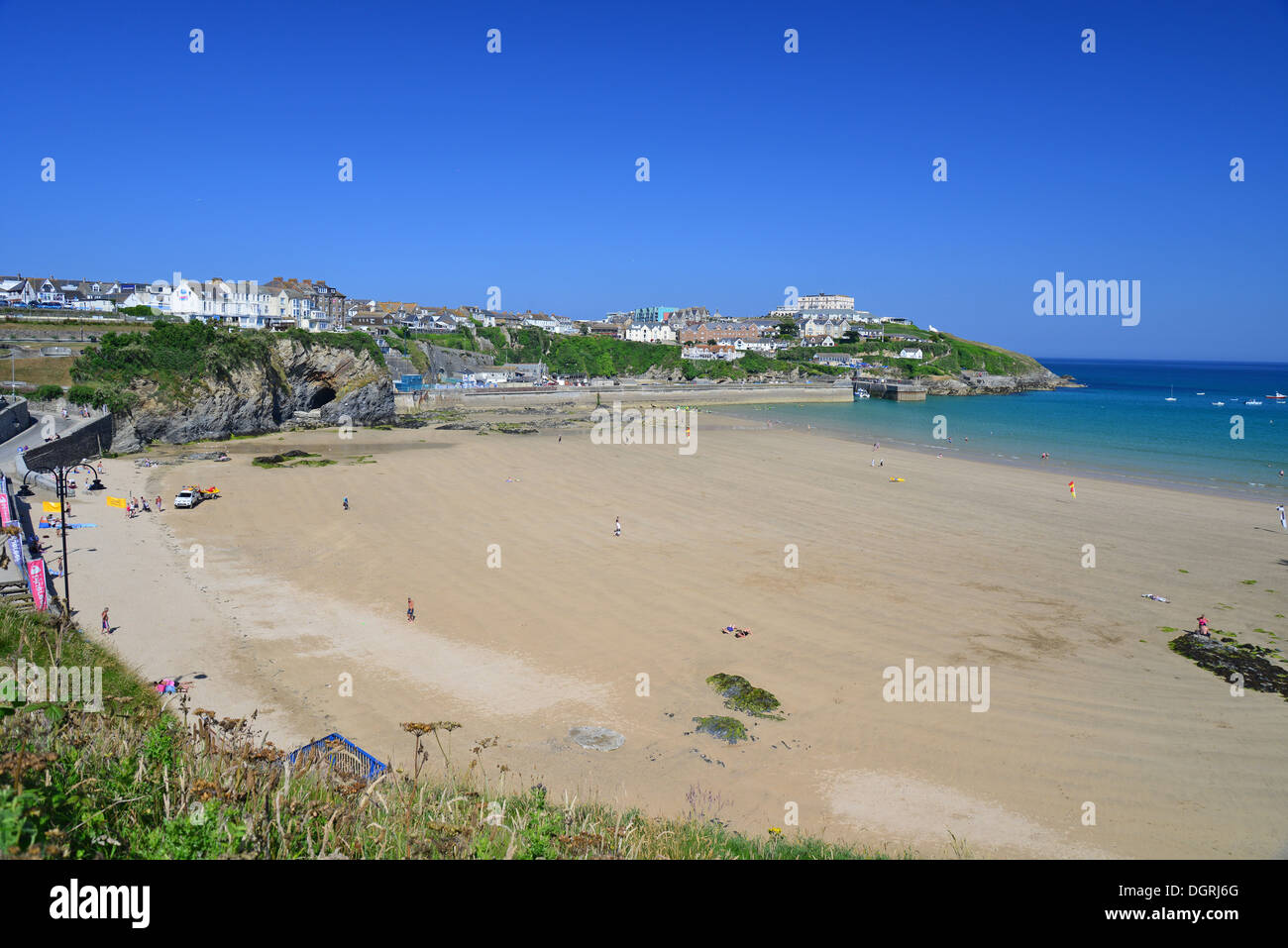 Towan Beach, Newquay, Cornwall, England, United Kingdom Stock Photo