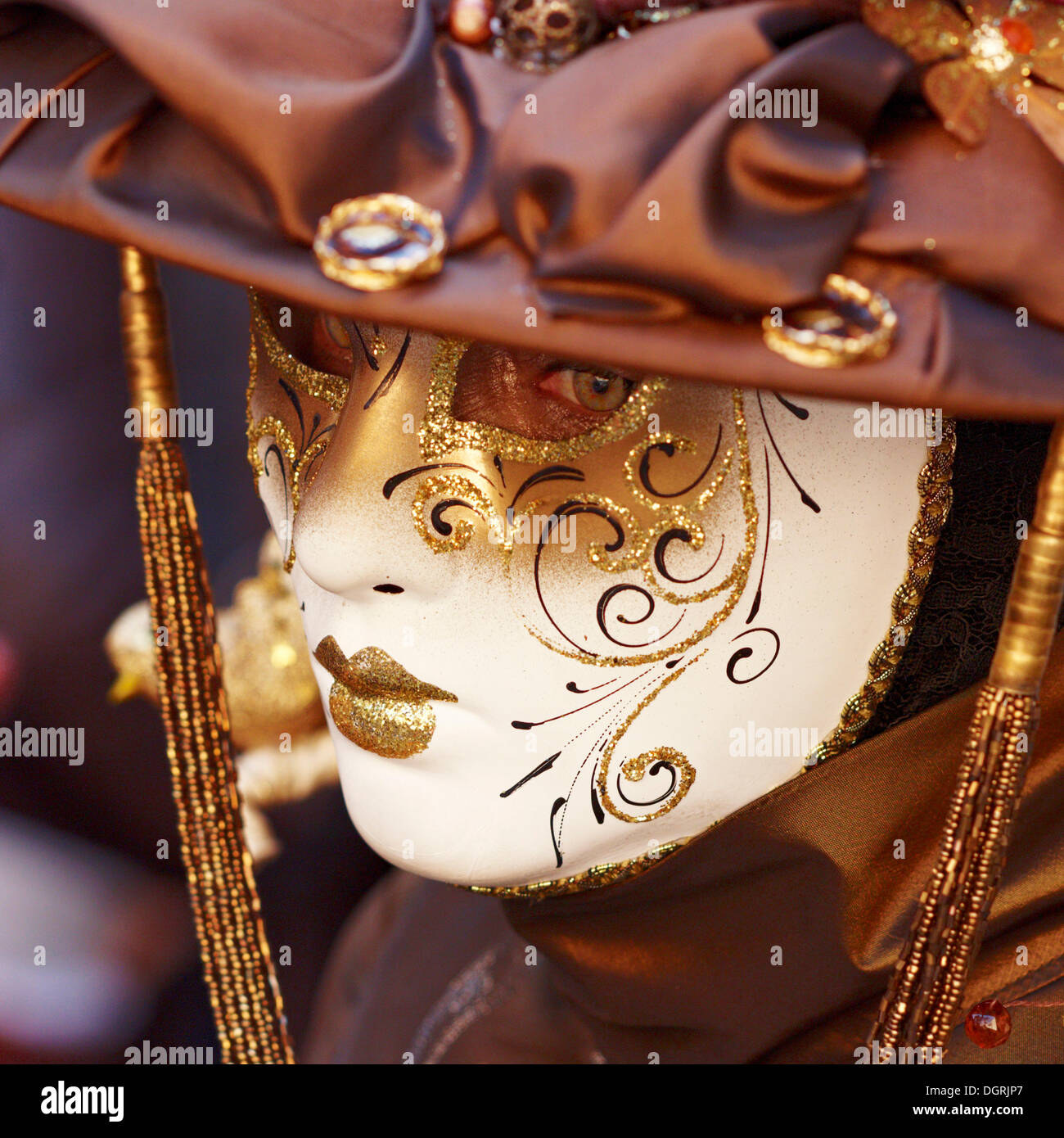 Venetian mask, Carnival in Venice, Veneto, Italy, Europe Stock Photo