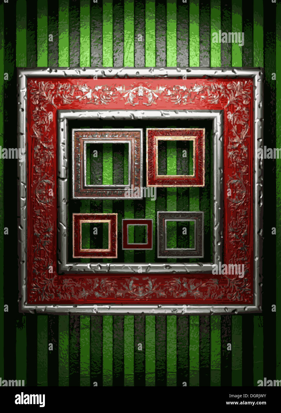 frames on wall Stock Photo - Alamy
