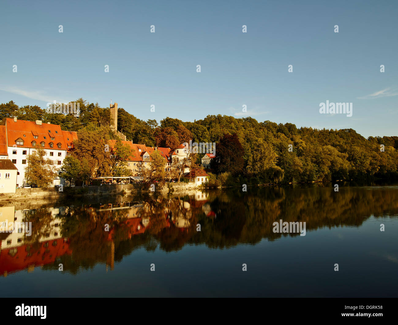 Old town with customs house, Landsberg am Lech, Bavaria Stock Photo