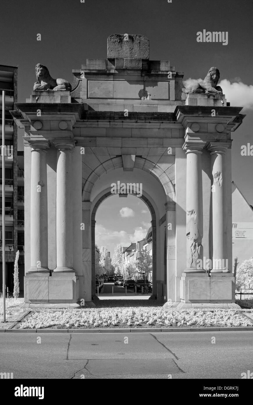 Speyerer Tor city gate, Frankenthal, Pfalz, Rhineland-Palatinate Stock Photo