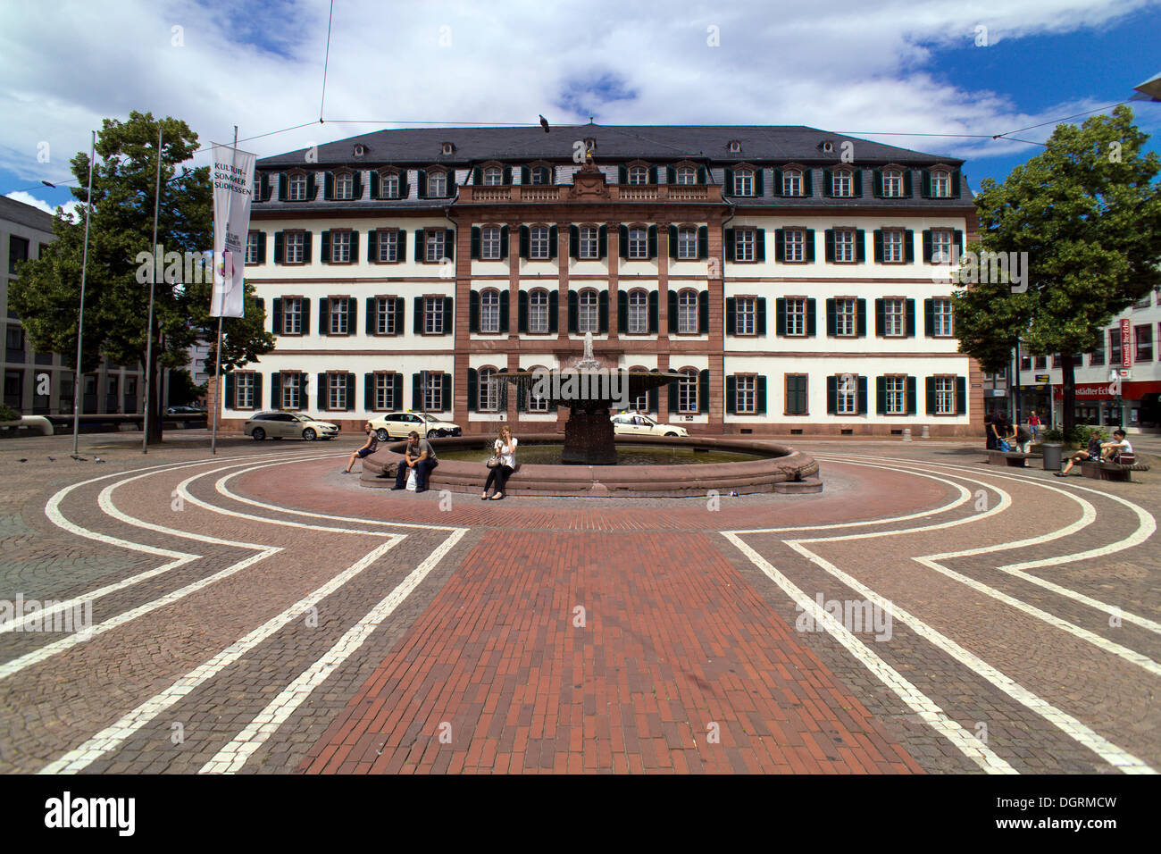 Regional council Darmstadt, Kollegiengebäude building, Luisenplatz square, Darmstadt, Hesse Stock Photo