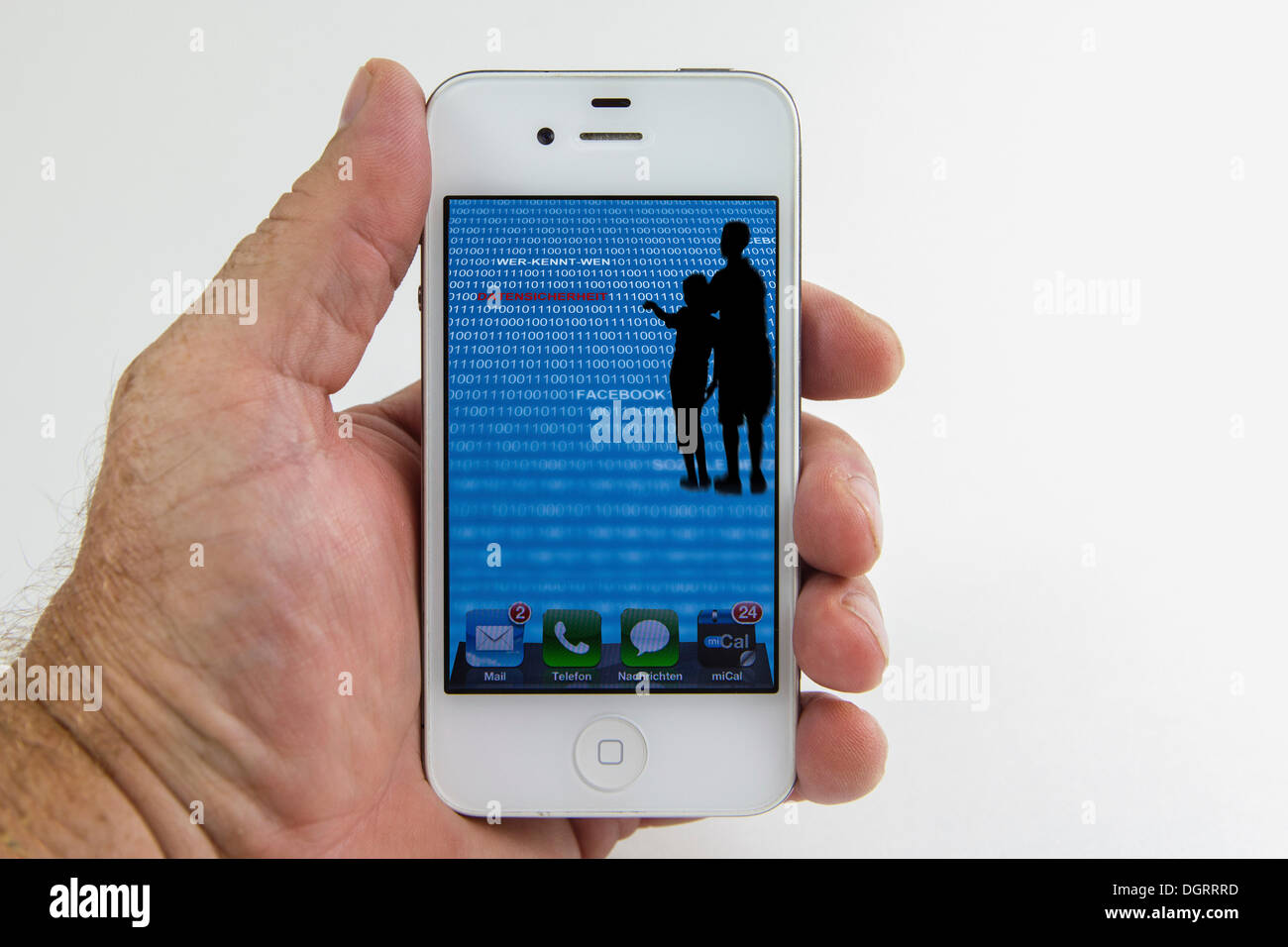 Smartphone, symbolic image for data security, data privacy for children using smartphones Stock Photo