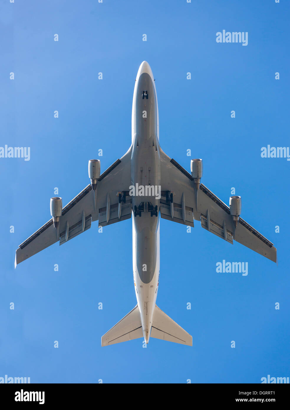 Boeing 747 from below, Hesse Stock Photo - Alamy