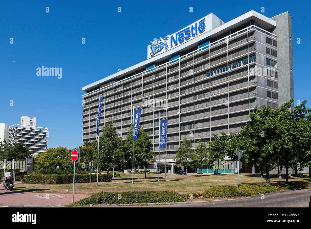 Nestlé headquarters, office building, Niederrad business district Stock