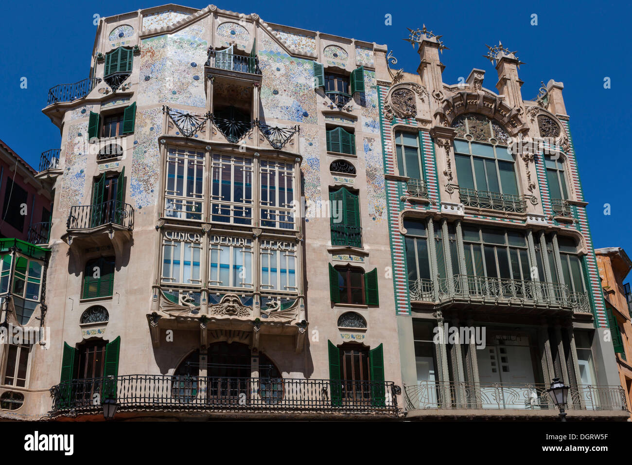 Art Nouveau house, Can Forteza Rei on Plaça de Major, Old Town, Palma