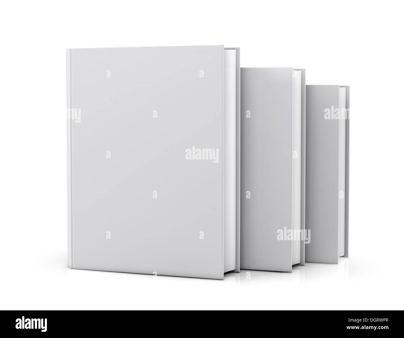 Blank white book cover - isolated on white background Stock Photo