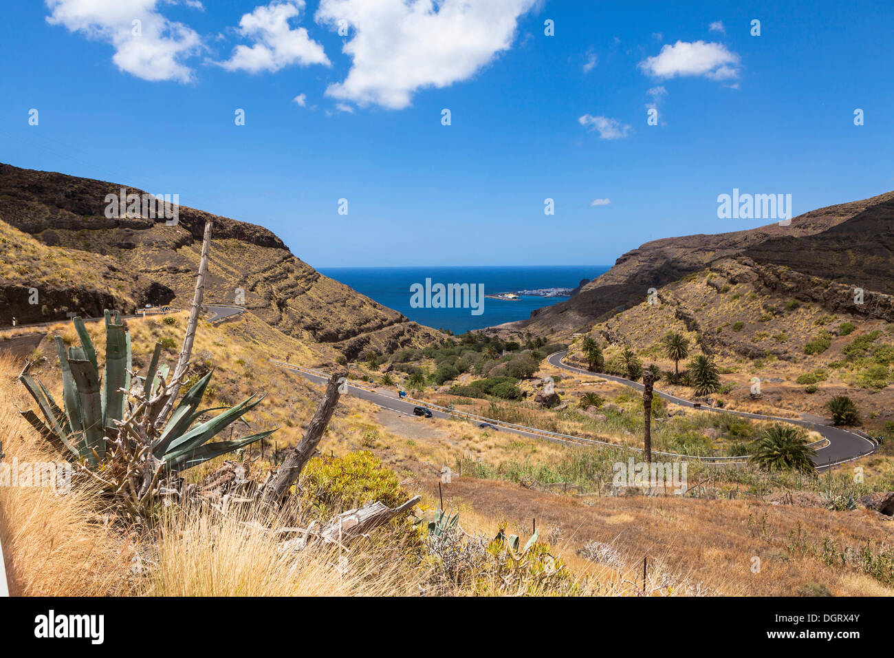 Highlands, Agaete, Gran Canaria, Kanarische Inseln, El Risco, Spain Stock Photo