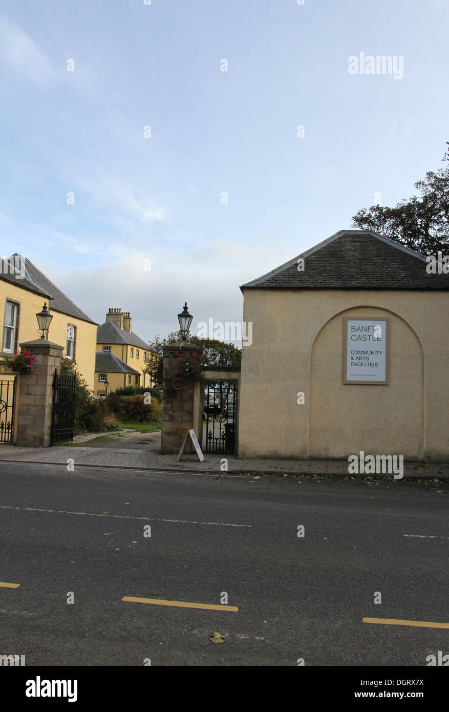 Entrance to Banff Castle Scotland October 2013 Stock Photo - Alamy