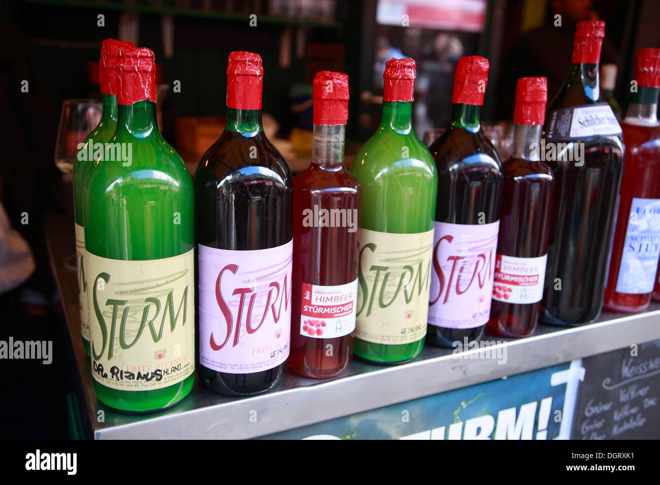 Young Wine At Naschmarkt Stall Vienna Austria Europe Stock Photo Alamy