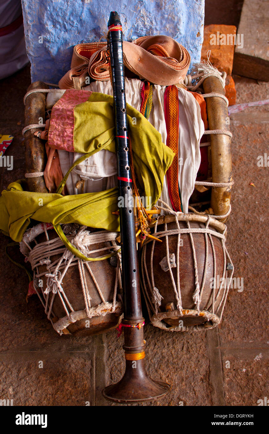 Indian musical instruments Stock Photo