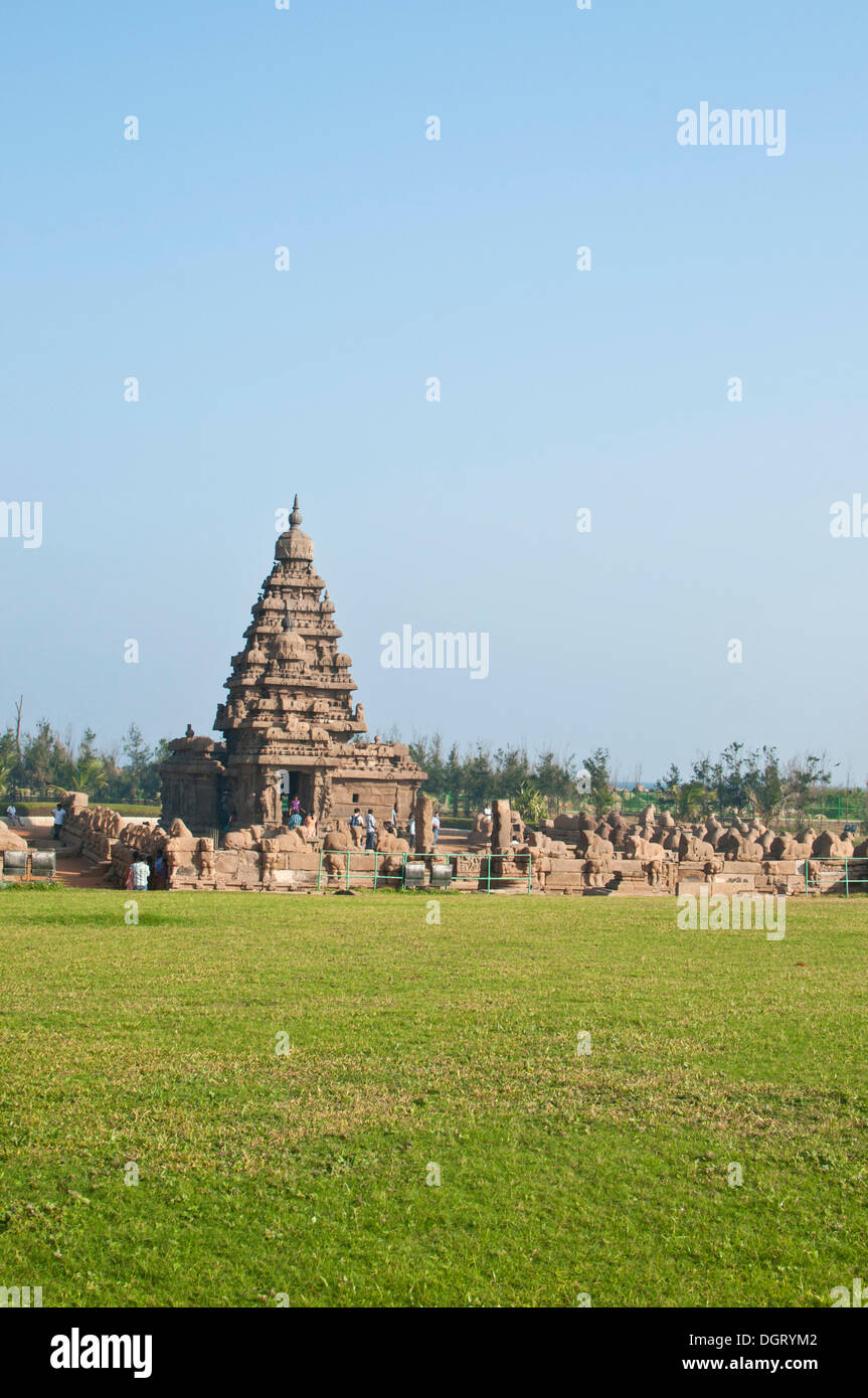 Shore Temple of Mahabalipuram, Mamallapuram, Mahabalipuram, Tamil Nadu, India Stock Photo