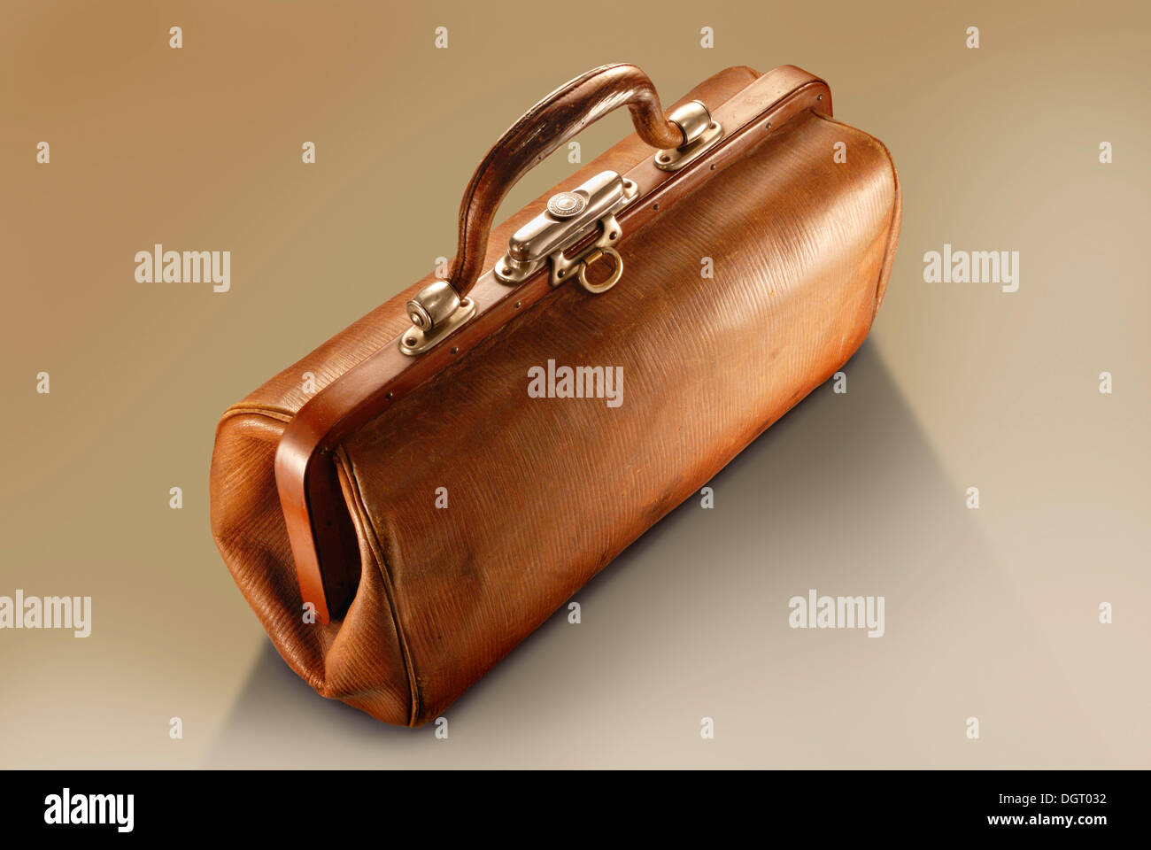 Brown Leather Doctors Gladstone Bag Stock Vector (Royalty Free
