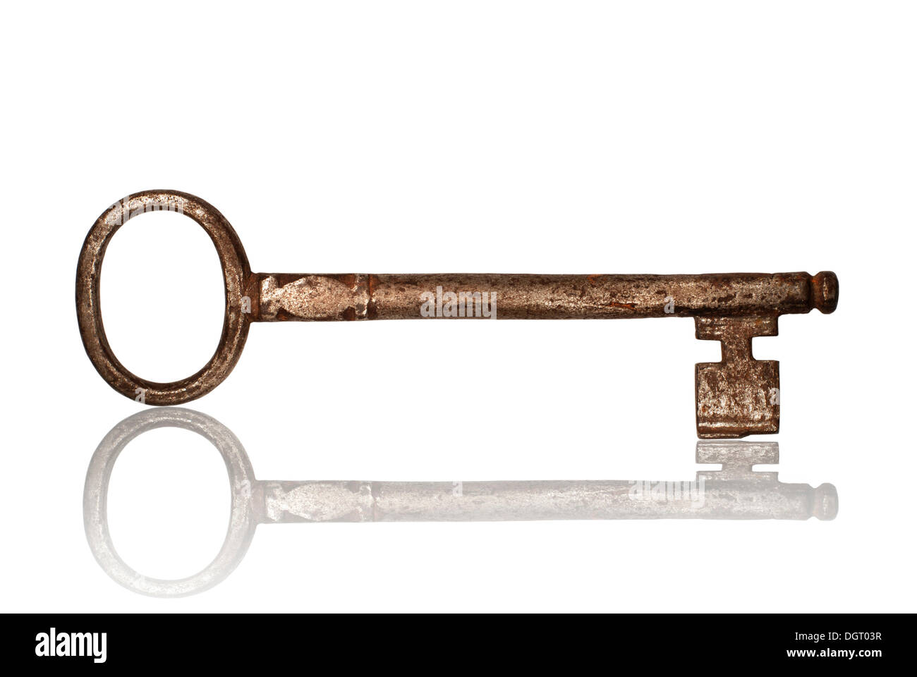 A large, old, rusty key Stock Photo - Alamy