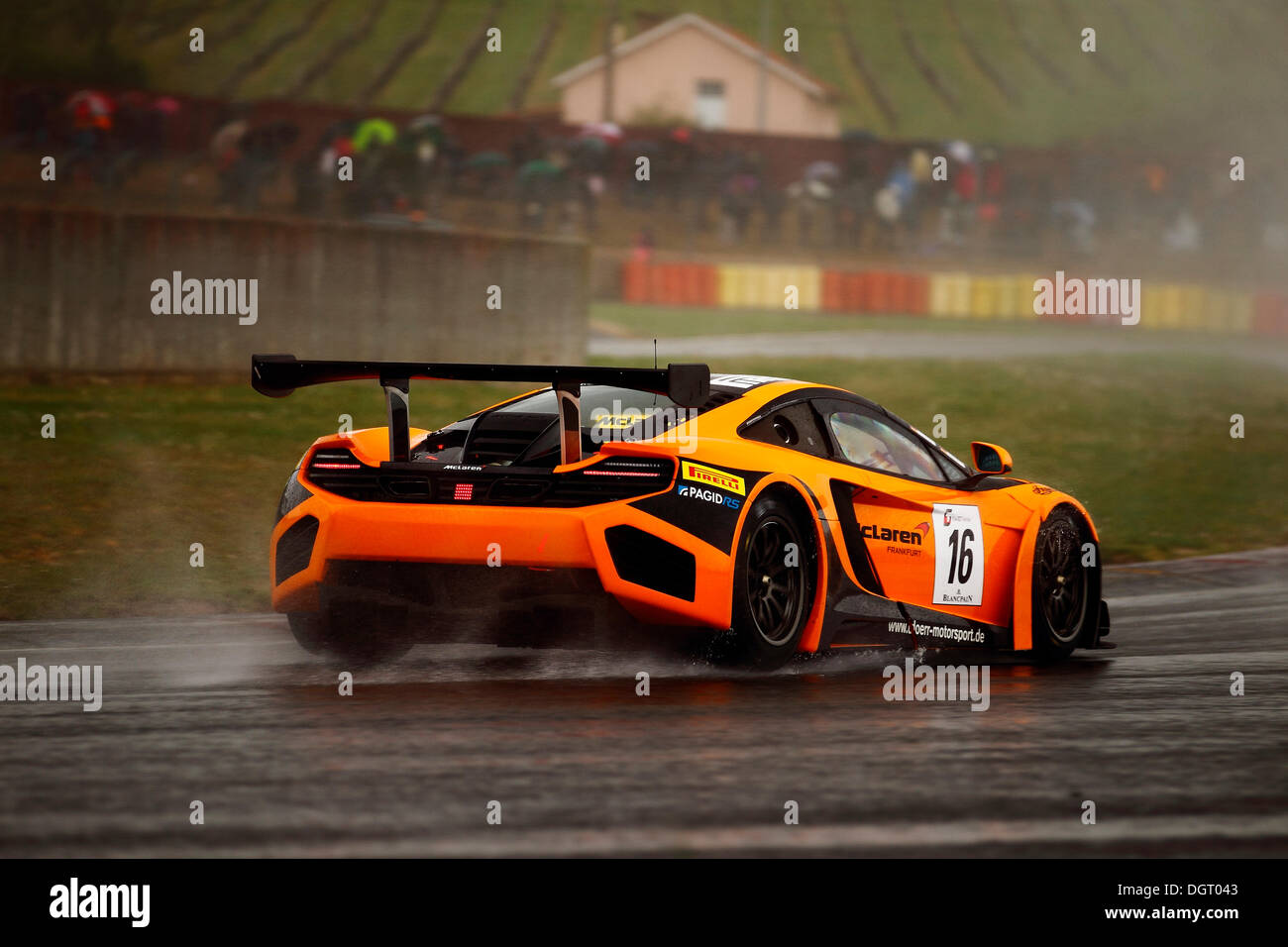 Mclaren Mp4 12c Gt3 Racing At The Fia Gt Nogaro Midi Pyrenees France Stock Photo Alamy